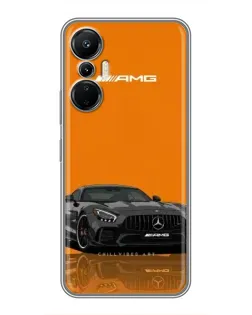 Чехол для Infinix Hot 20 (4G) с картинкой «Оранжевый Mercedes AMG»