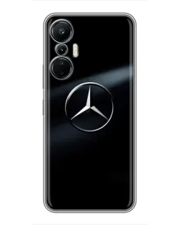 Чехол для Infinix Hot 20 (4G) с картинкой «Mercedes на металле»