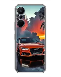 Чохол для Infinix Hot 20 (4G) з картинкою «Audi — захід сонця»