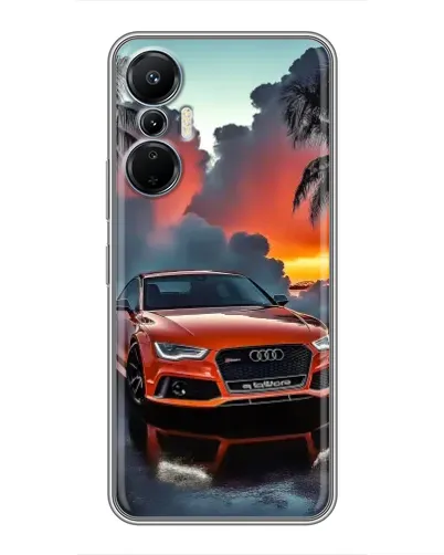 Чехол для Infinix Hot 20 (4G) с картинкой «Audi — закат» Чехол для Infinix Hot 20 (4G) с картинкой «Audi — закат»
