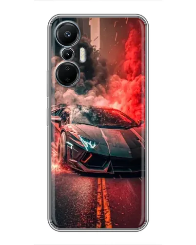 Чехол для Infinix Hot 20 (4G) с картинкой «Lamborghini красный дым» Чехол для Infinix Hot 20 (4G) с картинкой «Lamborghini красный дым»