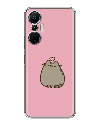 Чехол для Infinix Hot 20 (4G) с картинкой «Pusheen сердце»