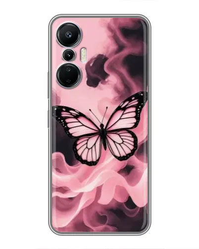 Чехол для Infinix Hot 20 (4G) с картинкой «Бабочка в дыму»