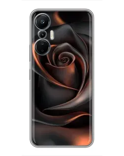 Чехол для Infinix Hot 20 (4G) с картинкой «Шелковая черная роза» Чехол для Infinix Hot 20 (4G) с картинкой «Шелковая черная роза»