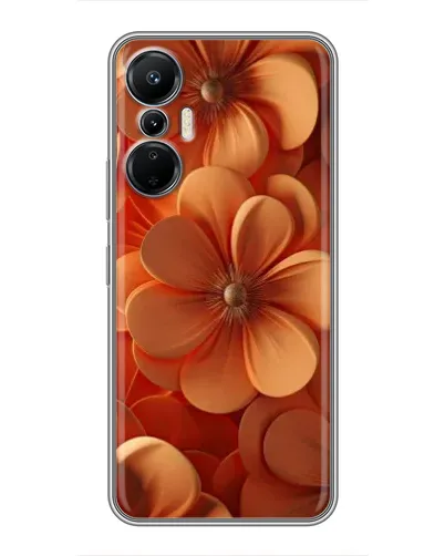 Чехол для Infinix Hot 20 (4G) с картинкой «Оранжевый макро цветок»