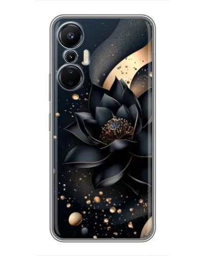 Чехол для Infinix Hot 20 (4G) с картинкой «Черный лотос»