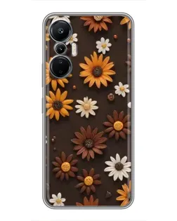 Чехол для Infinix Hot 20 (4G) с картинкой «Узор из маленьких подсолнухов» Чехол для Infinix Hot 20 (4G) с картинкой «Узор из маленьких подсолнухов»