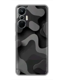 Чохол для Infinix Hot 20 (4G) з картинкою «Темний абстрактний камуфляж»