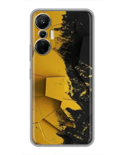 Чехол для Infinix Hot 20 (4G) с картинкой «Золотые осколки геометрии»