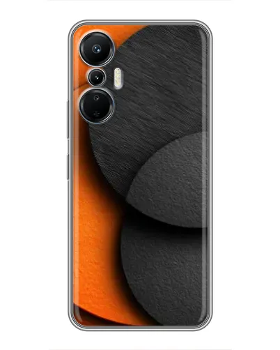 Чехол для Infinix Hot 20 (4G) с картинкой «Геометрия оранжевых кругов»