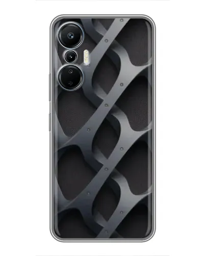 Чехол для Infinix Hot 20 (4G) с картинкой «Объемное серое плетение»
