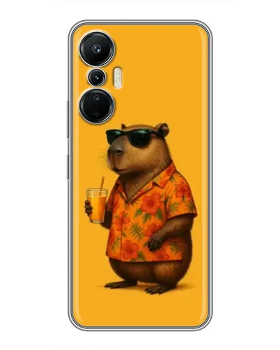 Чехол для Infinix Hot 20 (4G) с картинкой «Капибара на отдыхе»