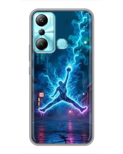 Чехол для Infinix Hot 20i (X665E) с картинкой «Jordan Gold Jumpman»