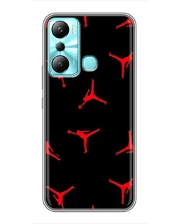 Чехол для Infinix Hot 20i (X665E) с картинкой «Jordan Red Pattern»