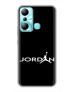 Чехол для Infinix Hot 20i (X665E) с картинкой «Jordan White Logo»
