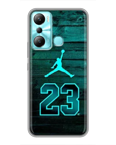 Чехол для Infinix Hot 20i (X665E) с картинкой «Jordan Cyan 23»