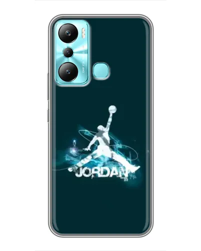 Чехол для Infinix Hot 20i (X665E) с картинкой «Jordan Blue Fire»