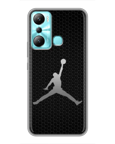 Чехол для Infinix Hot 20i (X665E) с картинкой «Jordan Dark Carbon»