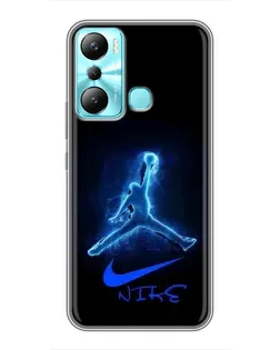 Чехол для Infinix Hot 20i (X665E) с картинкой «Jordan Neon Blue»