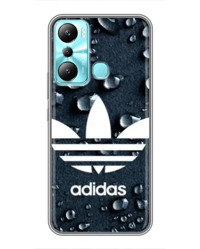 Чехол для Infinix Hot 20i (X665E) с картинкой «Adidas Trefoil Blue»