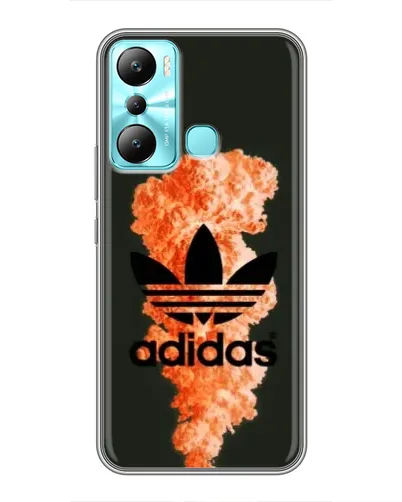 Чехол для Infinix Hot 20i (X665E) с картинкой «Оранжевый дым Adidas»