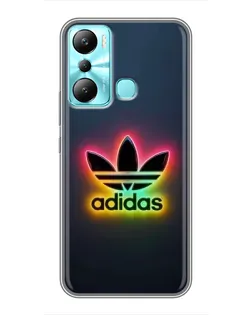 Чехол для Infinix Hot 20i (X665E) с картинкой «Неоновый Adidas»