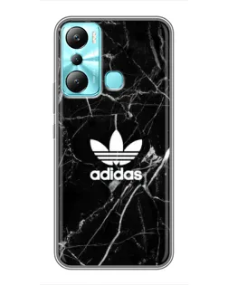 Чехол для Infinix Hot 20i (X665E) с картинкой «Белый мрамор Adidas»