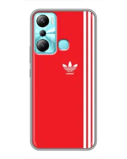 Чехол для Infinix Hot 20i (X665E) с картинкой «Красный минимализм Adidas»