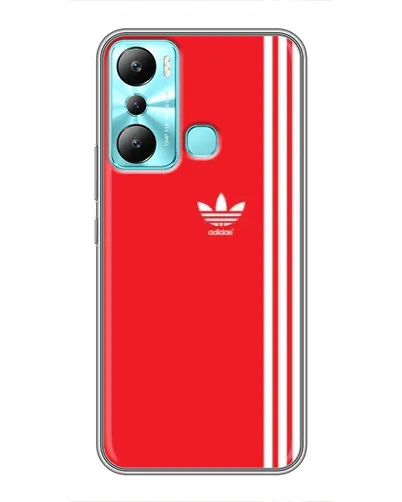 Чехол для Infinix Hot 20i (X665E) с картинкой «Красный минимализм Adidas»