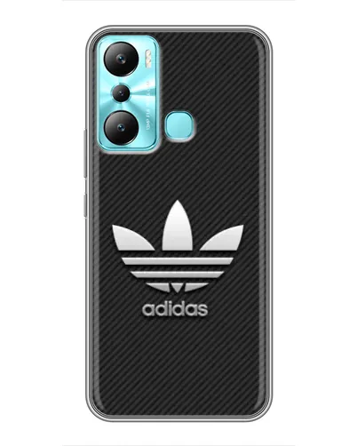 Чехол для Infinix Hot 20i (X665E) с картинкой «Adidas Карбоновая текстура»