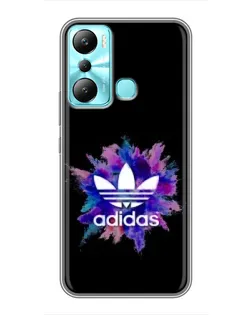 Чехол для Infinix Hot 20i (X665E) с картинкой «Взрыв красок Adidas»