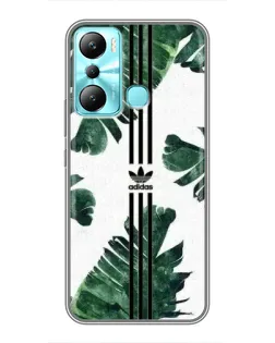Чехол для Infinix Hot 20i (X665E) с картинкой «Пальмовые листья адидас»