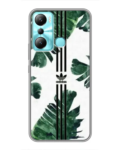 Чехол для Infinix Hot 20i (X665E) с картинкой «Пальмовые листья адидас»