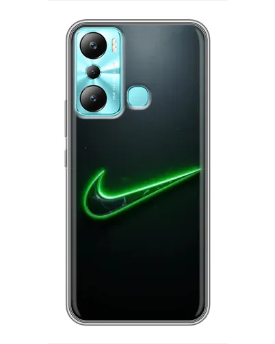 Чехол для Infinix Hot 20i (X665E) с картинкой «Неоновый контур Nike» Чехол для Infinix Hot 20i (X665E) с картинкой «Неоновый контур Nike»