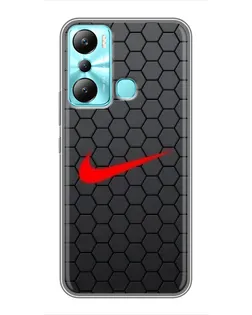 Чехол для Infinix Hot 20i (X665E) с картинкой «Nike — карбоновая сетка»