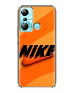 Чехол для Infinix Hot 20i (X665E) с картинкой «Оранжевый драйв Nike»