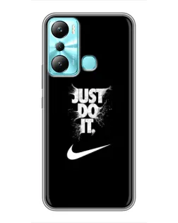 Чехол для Infinix Hot 20i (X665E) с картинкой «Текстовый принт Nike»