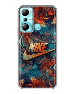 Чехол для Infinix Hot 20i (X665E) с картинкой «Nike в абстракции»