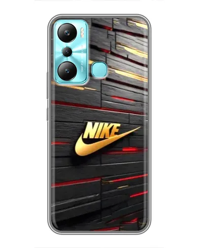 Чехол для Infinix Hot 20i (X665E) с картинкой «Золотой Nike на металле» Чехол для Infinix Hot 20i (X665E) с картинкой «Золотой Nike на металле»