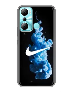 Чехол для Infinix Hot 20i (X665E) с картинкой «Nike и синий дым»