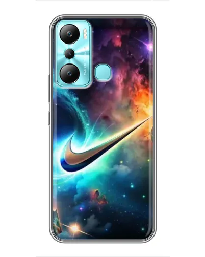 Чехол для Infinix Hot 20i (X665E) с картинкой «Космический Nike Swoosh» Чехол для Infinix Hot 20i (X665E) с картинкой «Космический Nike Swoosh»