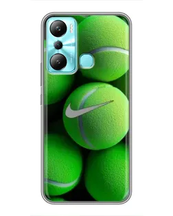 Чехол для Infinix Hot 20i (X665E) с картинкой «Теннисные мячи Найк»