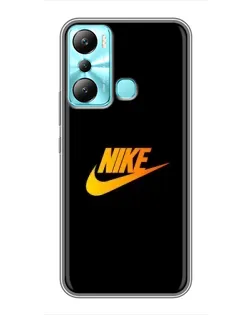 Чехол для Infinix Hot 20i (X665E) с картинкой «Золотой логотип Nike»