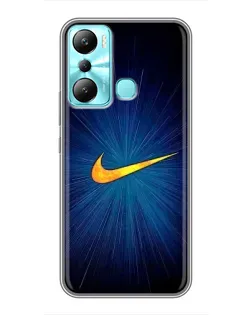 Чехол для Infinix Hot 20i (X665E) с картинкой «Синий пульс Nike»