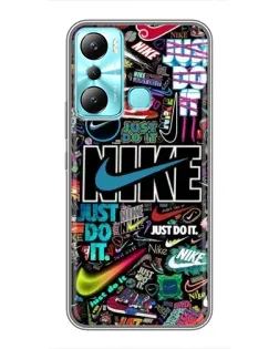 Чехол для Infinix Hot 20i (X665E) с картинкой «Яркий коллаж Nike»