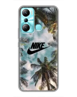 Чехол для Infinix Hot 20i (X665E) с картинкой «Тропический принт Nike»