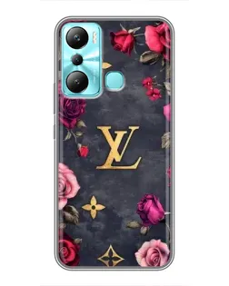 Чехол для Infinix Hot 20i (X665E) с картинкой «Цветочный Louis Vuitton»