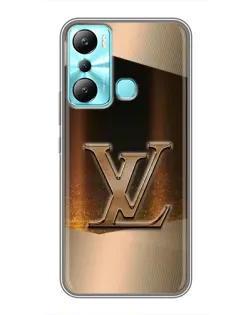 Чехол для Infinix Hot 20i (X665E) с картинкой «LV — золотое сияние»