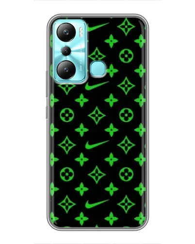 Чехол для Infinix Hot 20i (X665E) с картинкой «Неоновый принт LV»