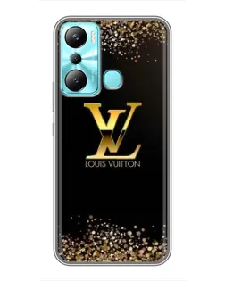 Чехол для Infinix Hot 20i (X665E) с картинкой «LV — золотые искры»